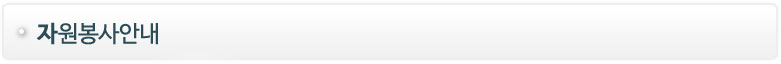 자원봉사안내